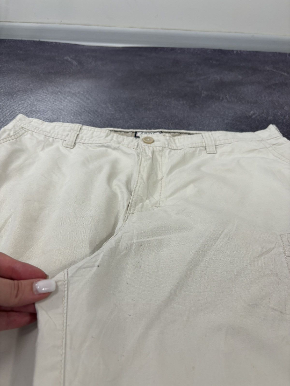 Izod Vintage Izod 2000s Wide Leg Skate Hype Baggy Cargo Shorts Size US 36 / EU 52 - 6 Thumbnail