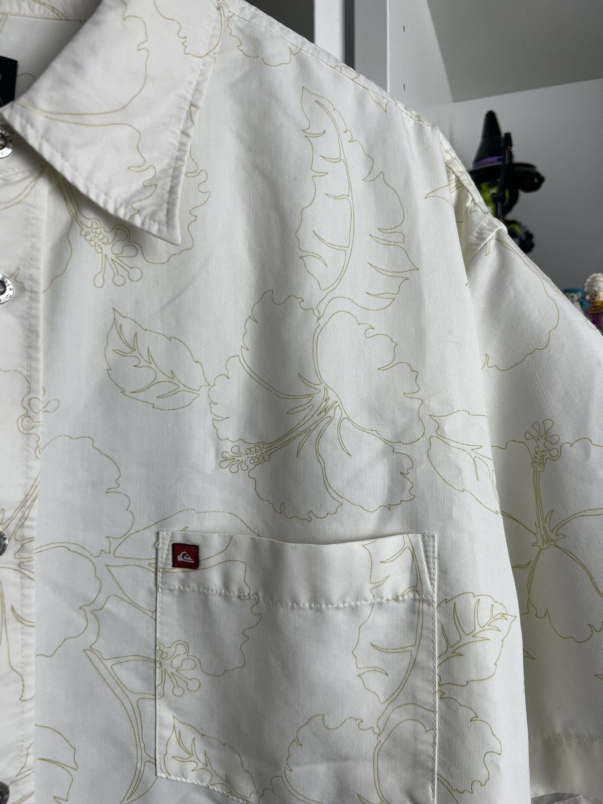 Quiksilver × Vintage Vintage Y2K Quiksilver boxy floral print shirt XL skate baggy Size US XL / EU 56 / 4 - 5 Thumbnail
