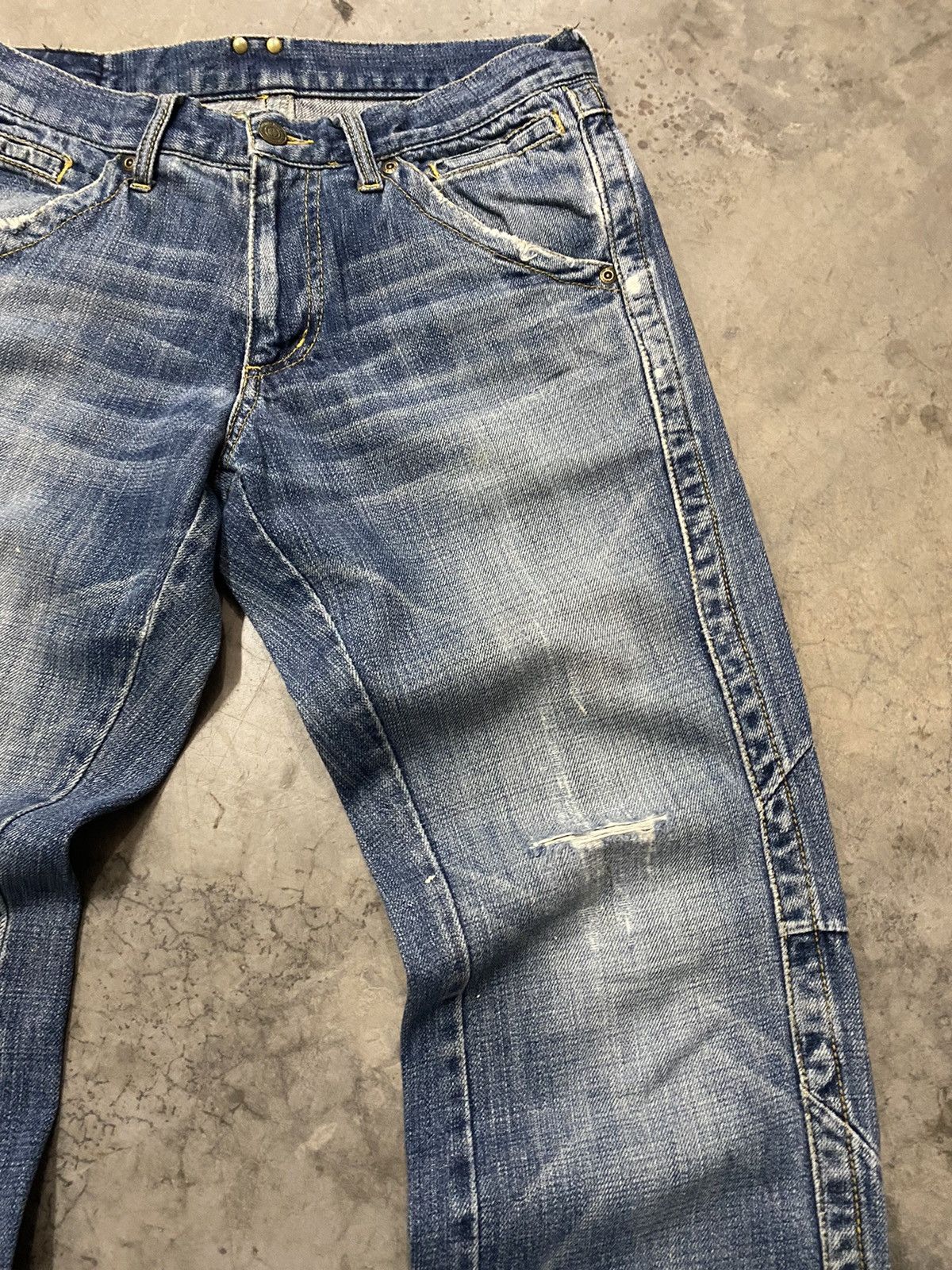 Japanese Brand × Nicole Club × Tornado Mart Japanese Monsieur Nicole Ripped Distressed Jeans p129 Size US 30 / EU 46 - 13 Thumbnail