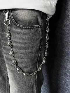 Jewelry Metal Big Skull Wallet Chain, Pants Chain Size ONE SIZE - 7 Thumbnail