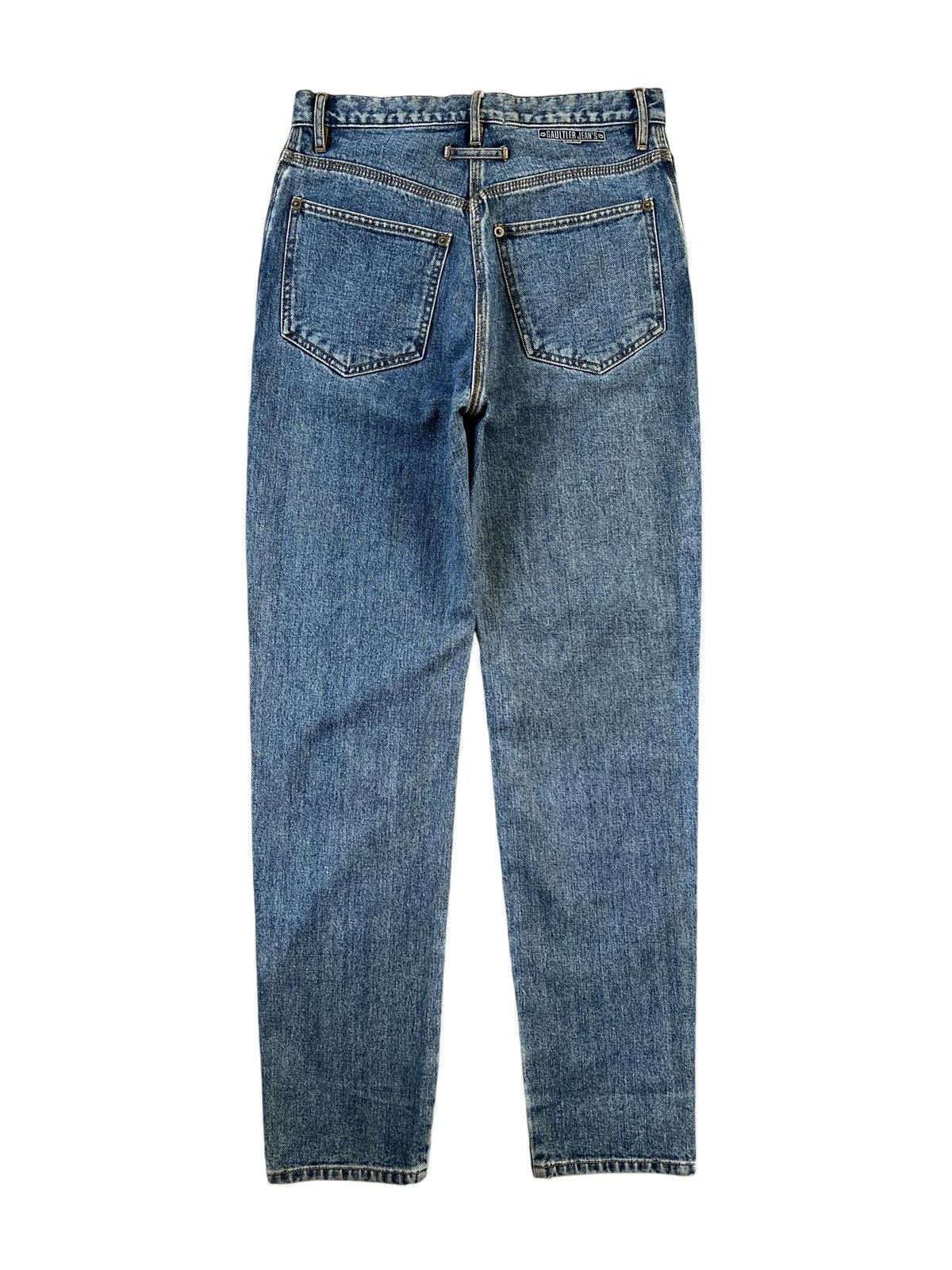 Gaultier Homme Objet × Jean Paul Gaultier Vintage Gaultier Jeans Tapered Washed Denim Size US 29 - 5 Thumbnail