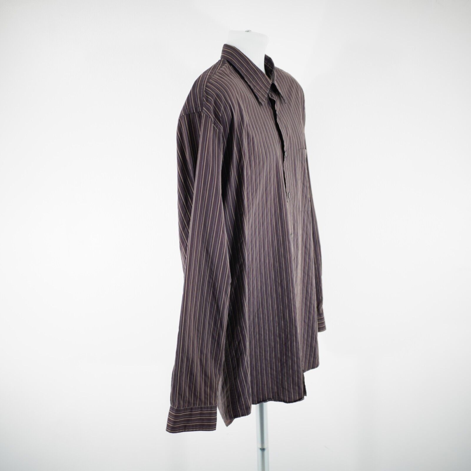 Joseph Abboud Joseph Abboud Purple Tan Striped Cotton Nylon XL Pocket Coll Size US XL / EU 56 / 4 - 7 Thumbnail