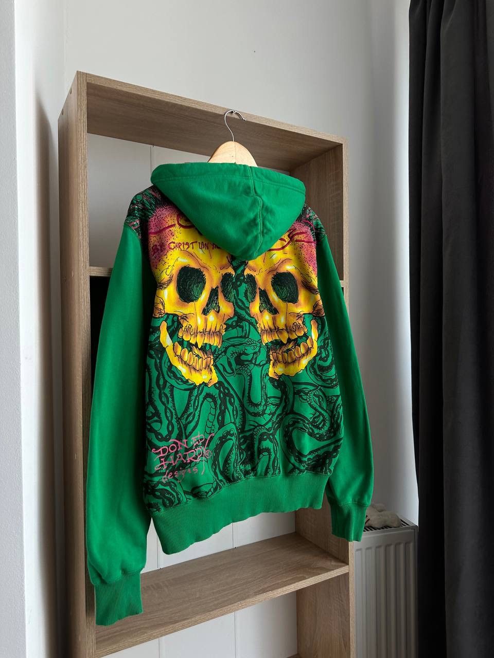 Christian Audigier × Ed Hardy × Vintage Vintage Ed Hardy Christian Audigier Green Hoodie Size US S / EU 44-46 / 1 - 13 Thumbnail