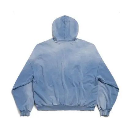 Balenciaga o1bcso1str0426 Paris Moon Hoodie Oversized In Blue Size US L / EU 52-54 / 3 - 2 Thumbnail
