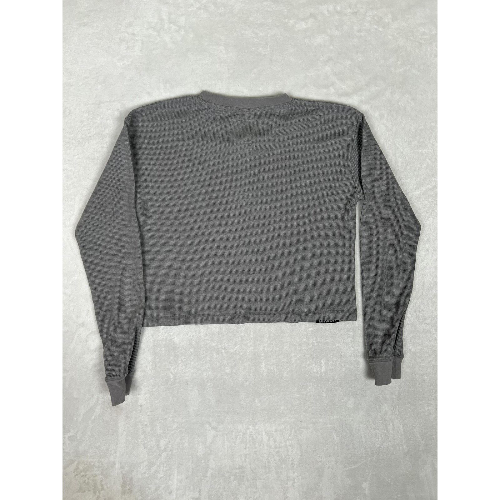 Dixxon Dixxon Thermal Henley Shirt Womens Medium Gray Waffle Knit L Size M / US 6-8 / IT 42-44 - 6 Thumbnail
