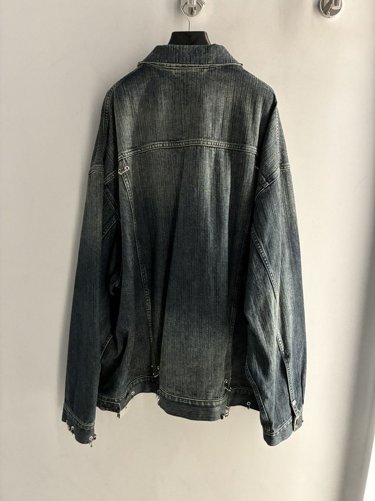 Balenciaga BALENCIAGA Piercing Denim Jacket Size US L / EU 52-54 / 3 - 5 Thumbnail