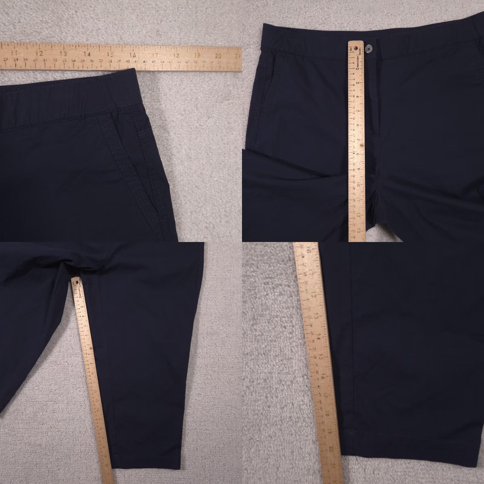 Vintage Chico'S Capri Pants Women 1 Blue Twill Stretch Zip Fly Crop Pockets Casual Size 25" / US 0 / IT 36 - 8 Thumbnail