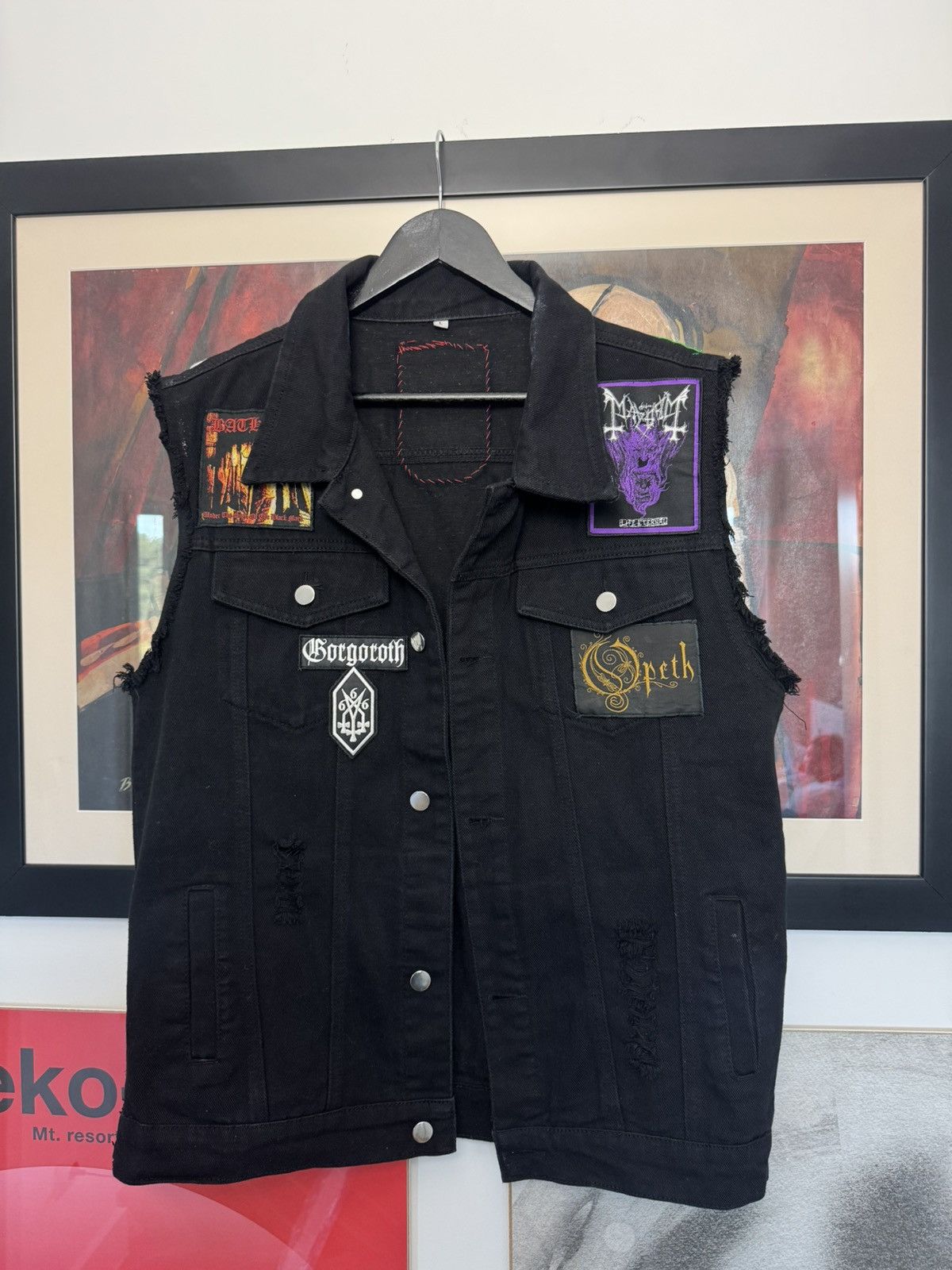 Band Tees Rare Metal Band Patches Denim Vest Og License 90s Vintage Size US L / EU 52-54 / 3 - 2 Thumbnail