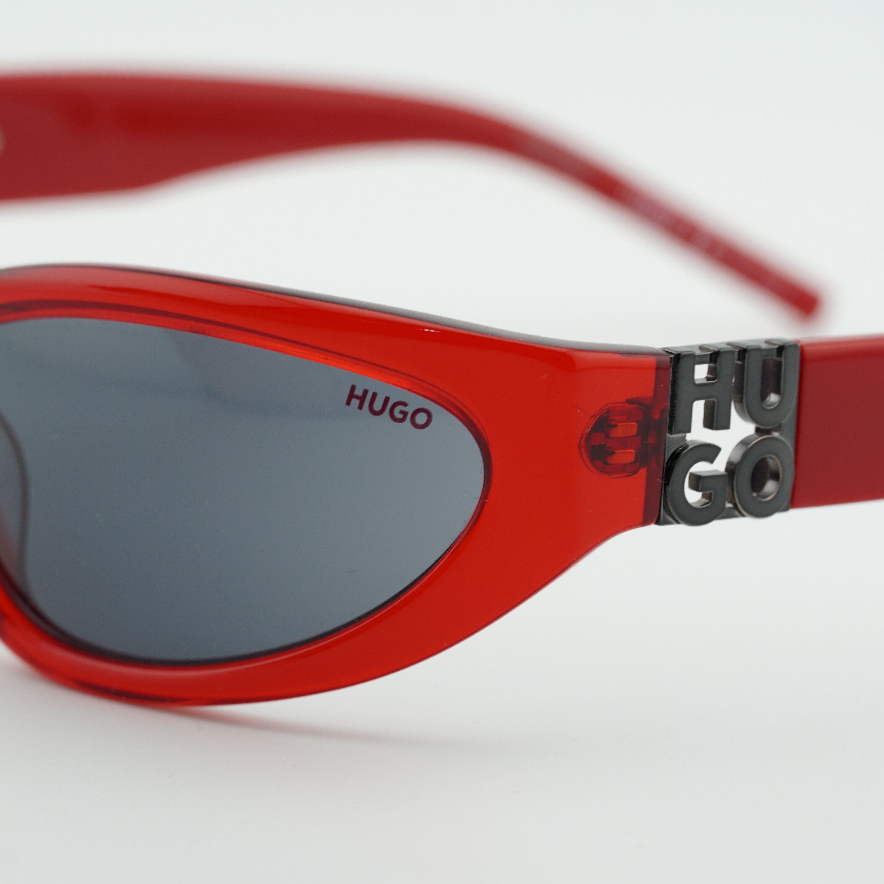 Hugo HUGO HG 1255/S 0C9A IR Sunglasses Red Oval Frame Size ONE SIZE - 2 Thumbnail