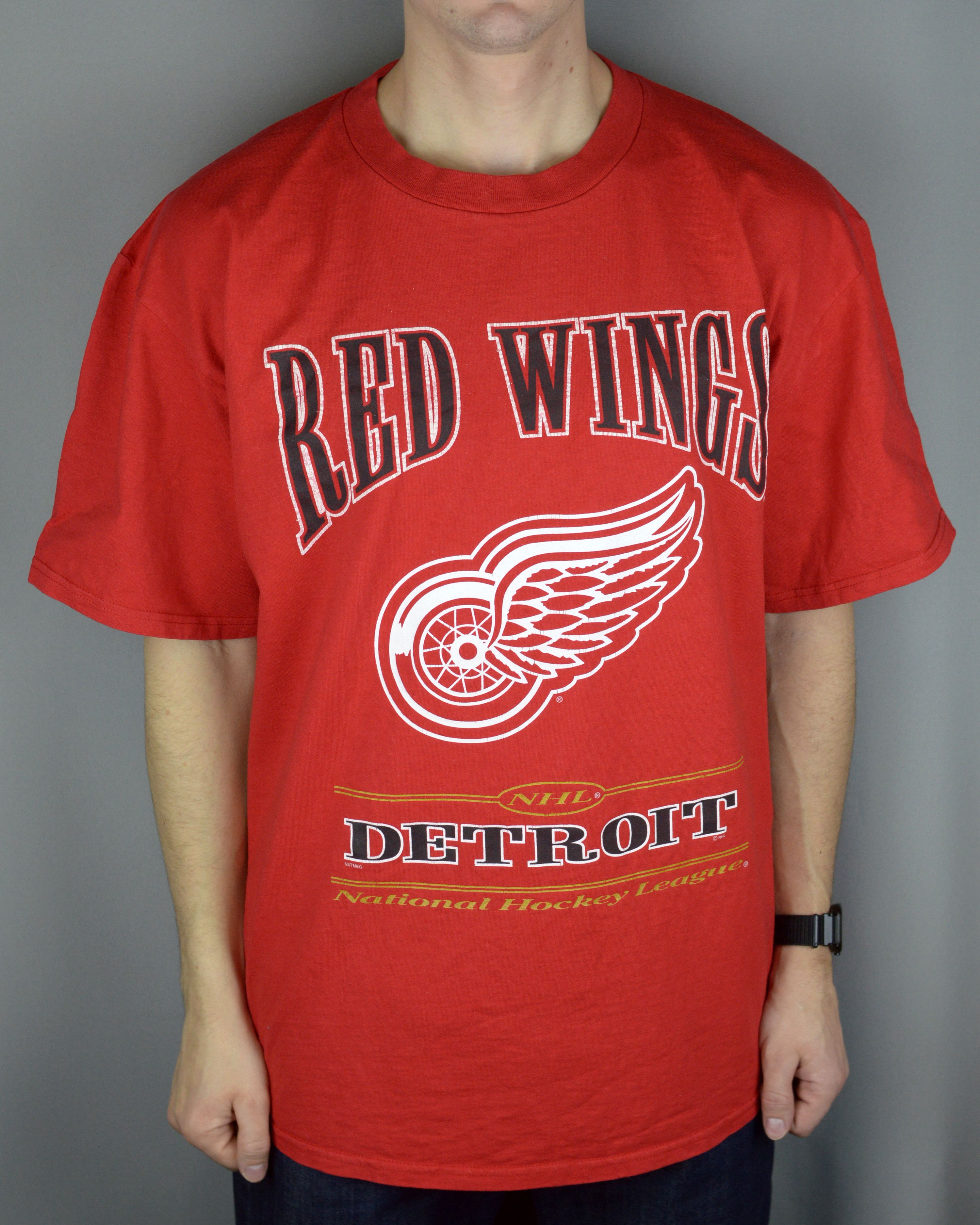 Vintage Vintage Red Wings Detroit NHL 90s t shirt Size US XL / EU 56 / 4 - 1 Thumbnail