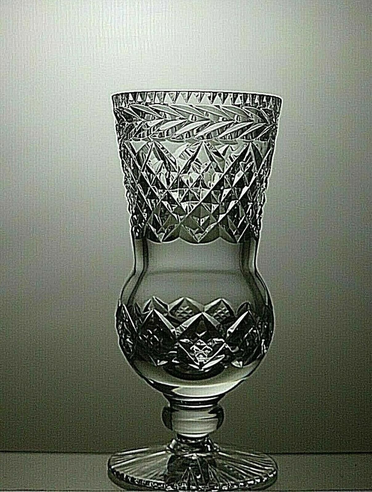 The Unbranded Brand Sterling Cut Glass Lead Crystal Set Of 2 Vases 6 1/2" Size ONE SIZE - 6 Thumbnail