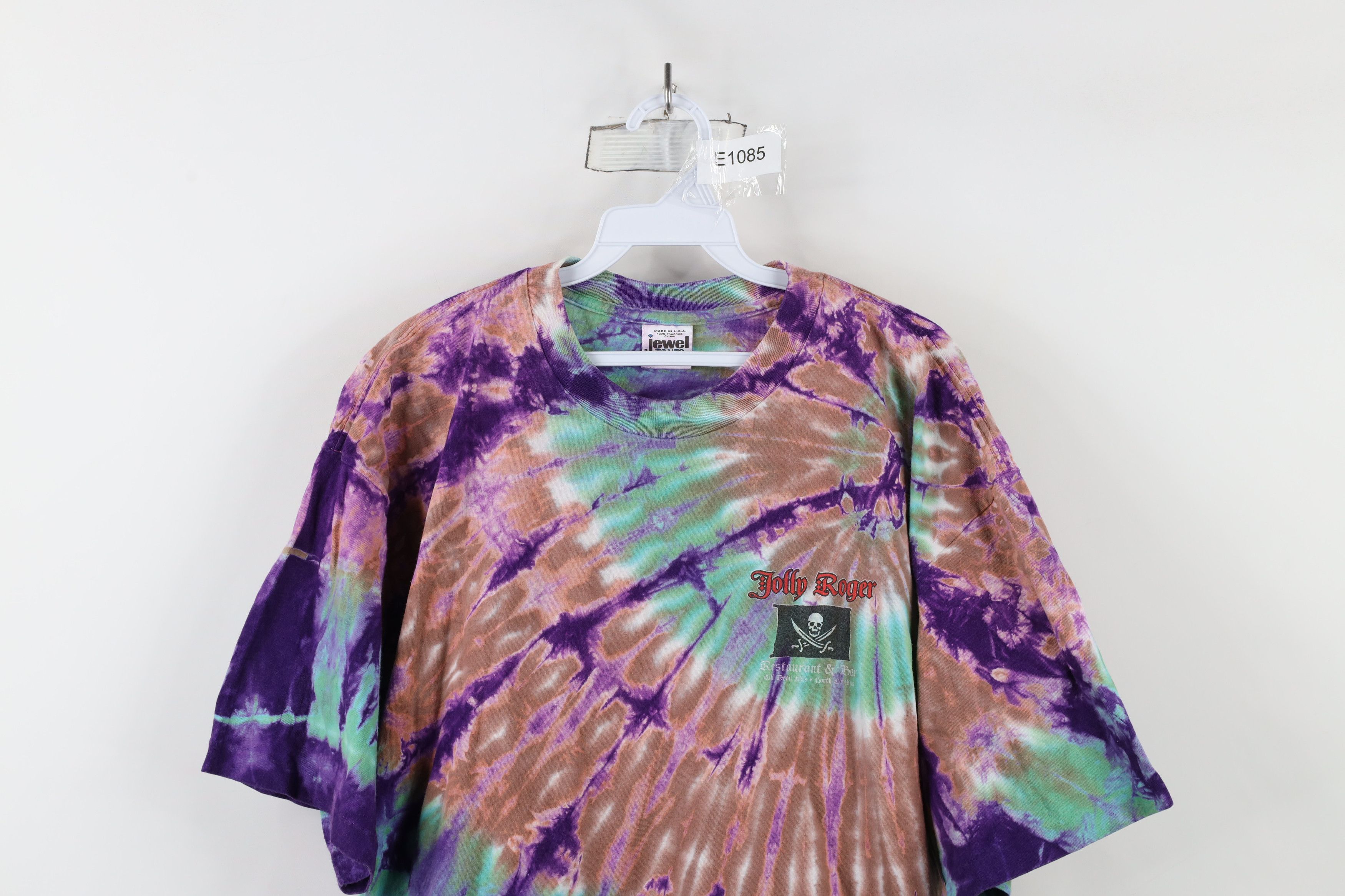 Vintage Vintage 90s Streetwear Roger Pirate Acid Wash T-Shirt USA Size US XL / EU 56 / 4 - 2 Thumbnail