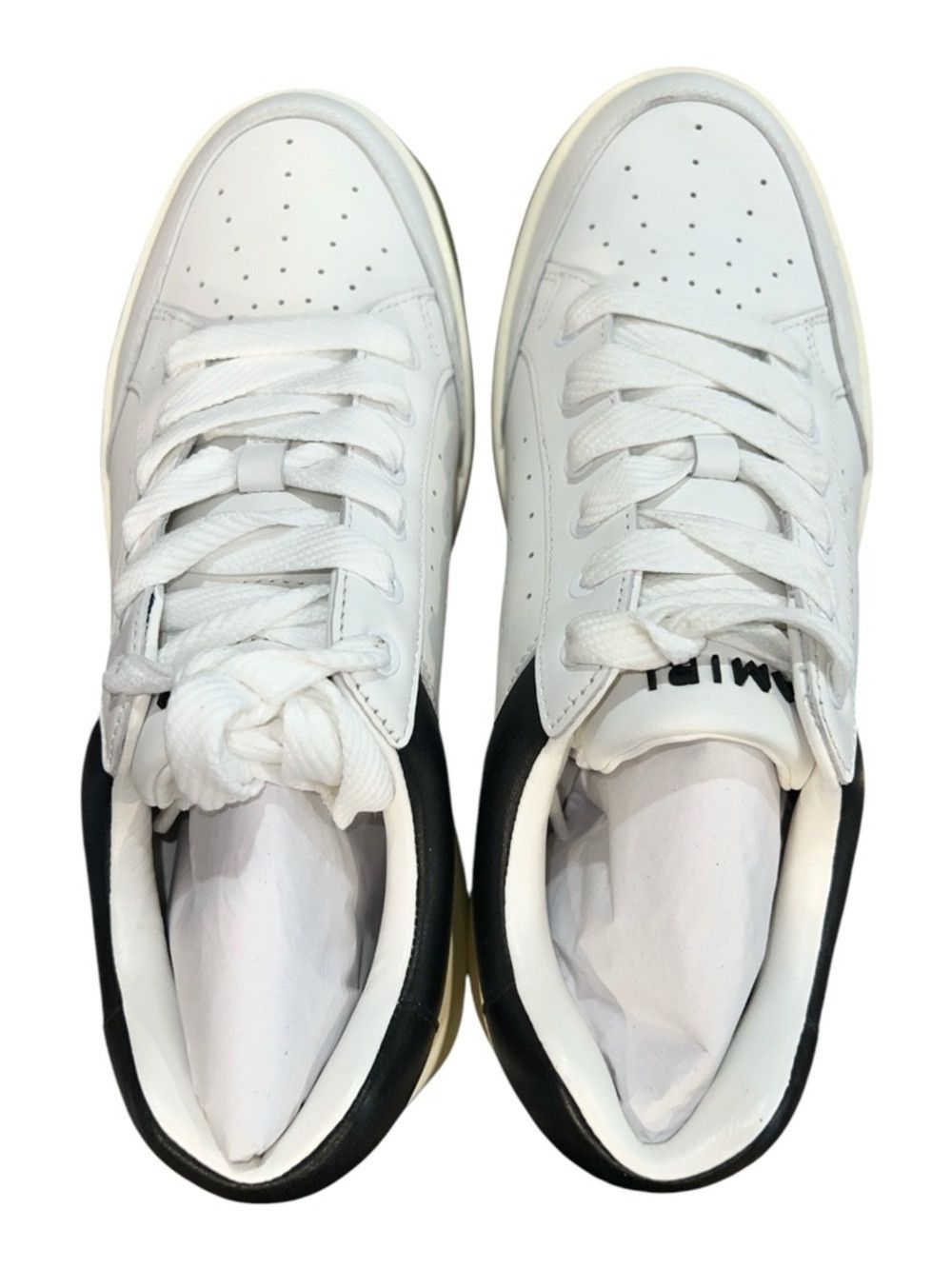 Amiri AMIRI Stadium Low Sneakers White Black Leather Size 42 NIB Size US 9 / EU 42 - 9 Thumbnail