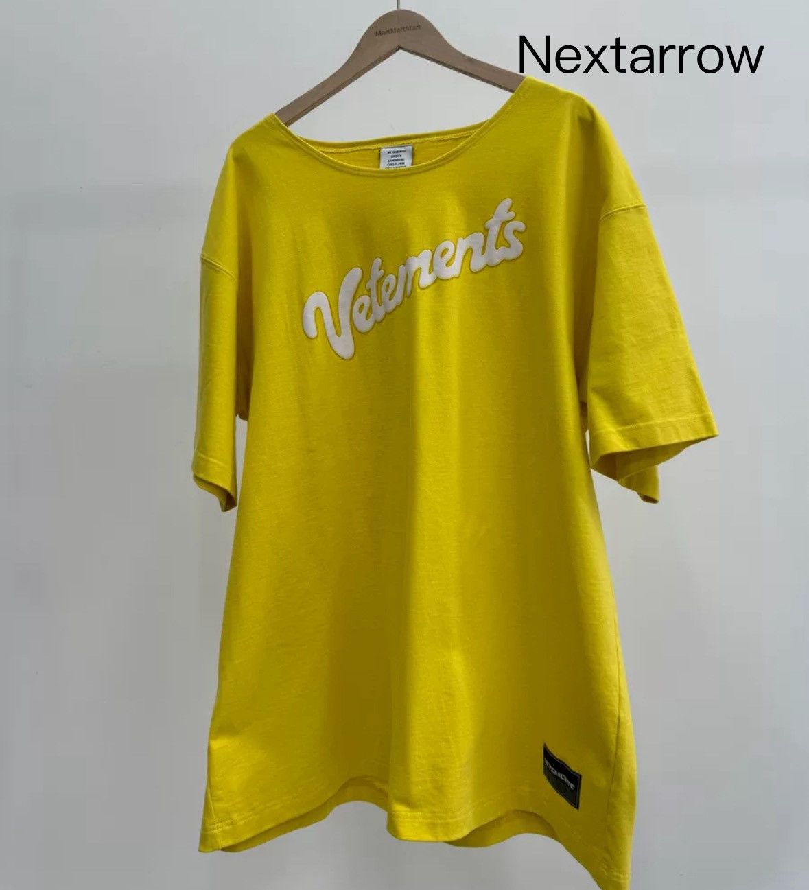 Vetements Yellow Foam Logo Short Sleeve 2412-Nextarrow