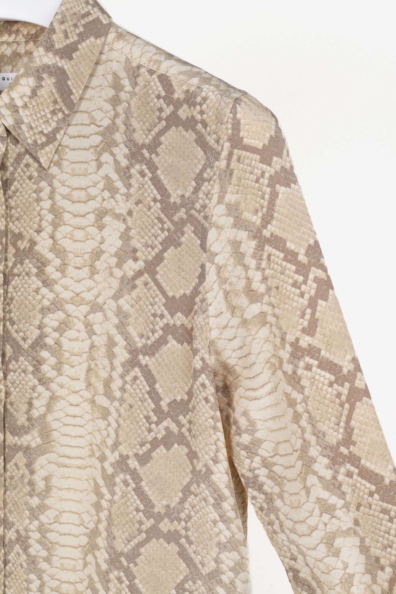 Equipment Equipment Lucida Sand Snake Khaki Long-Sleeve Shift Dress Size XS / US 0-2 / IT 36-38 - 5 Thumbnail