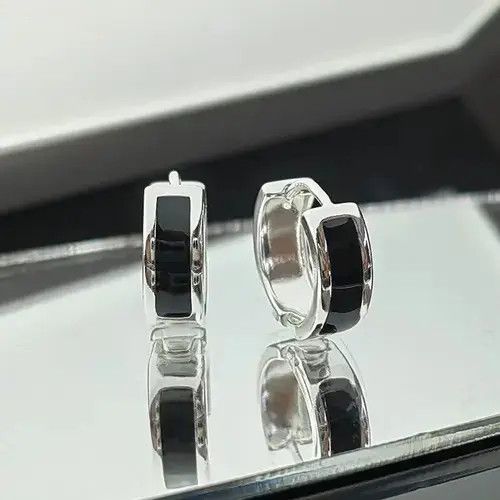 Other 925 Silver Plated Small Hoop Earrings for Men Women Size ONE SIZE - 4 Thumbnail