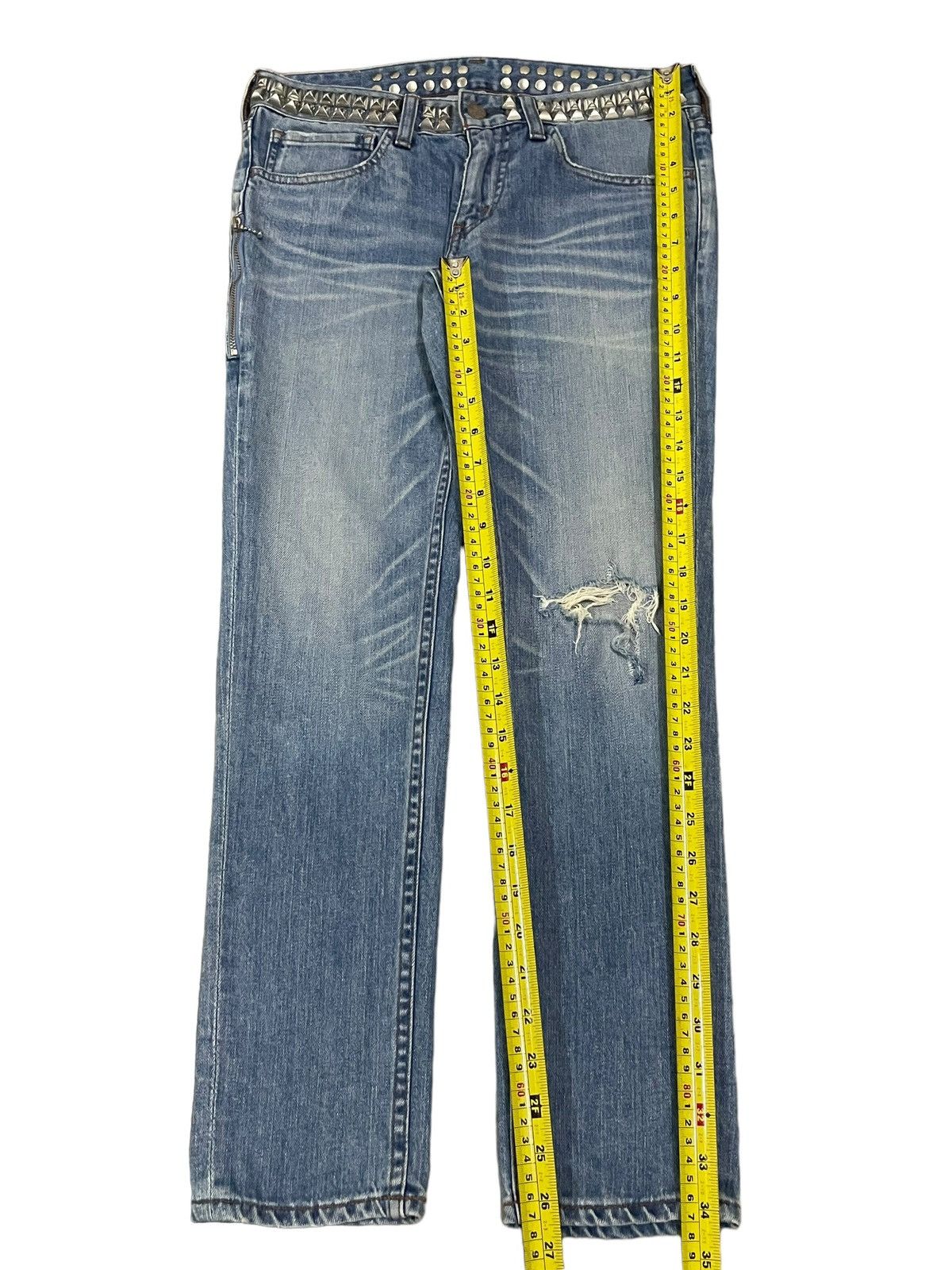 Levi's Vintage Levi’s Spiked Denim Distressed Punk Goth Style Jeans Size 29" - 19 Thumbnail