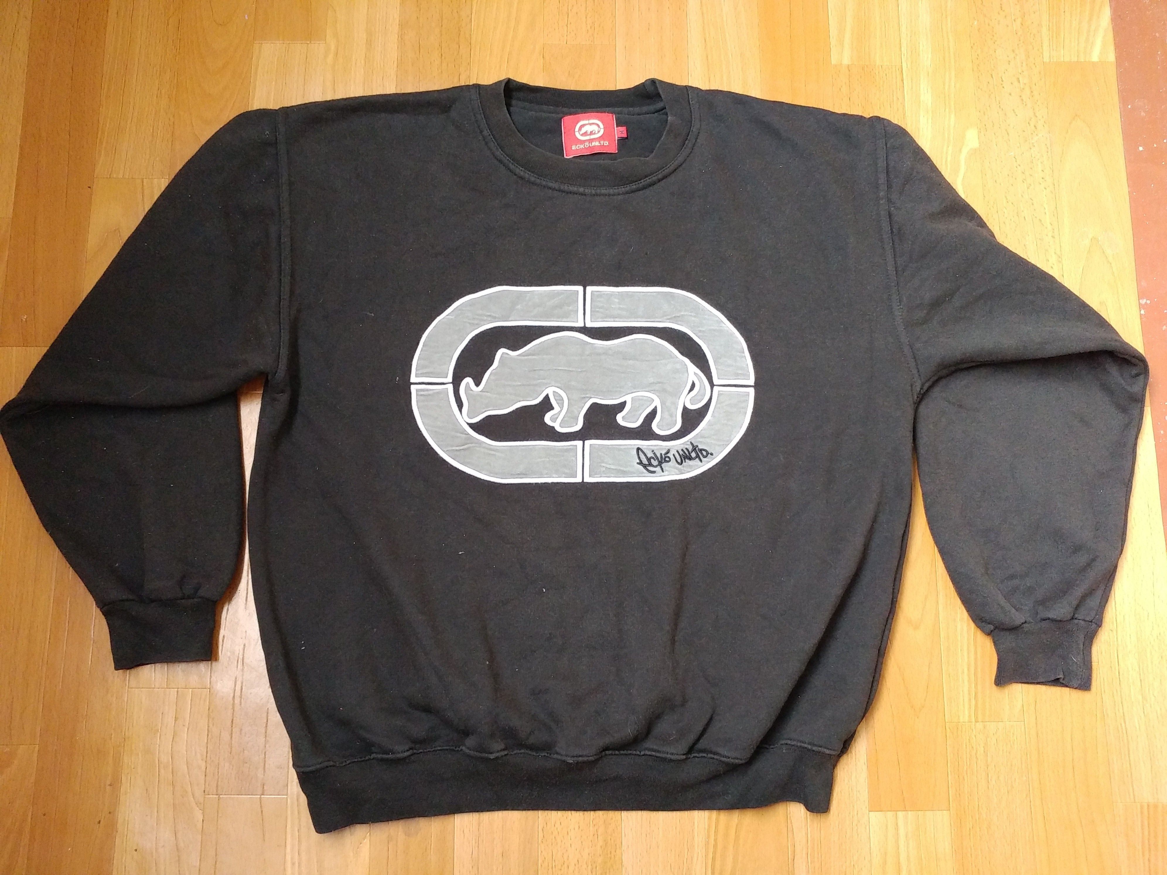 Ecko Unltd. ECKO UNLTD sweatshirt, black, vintage 90s hip hop, 1990s M Size US M / EU 48-50 / 2 - 1 Thumbnail