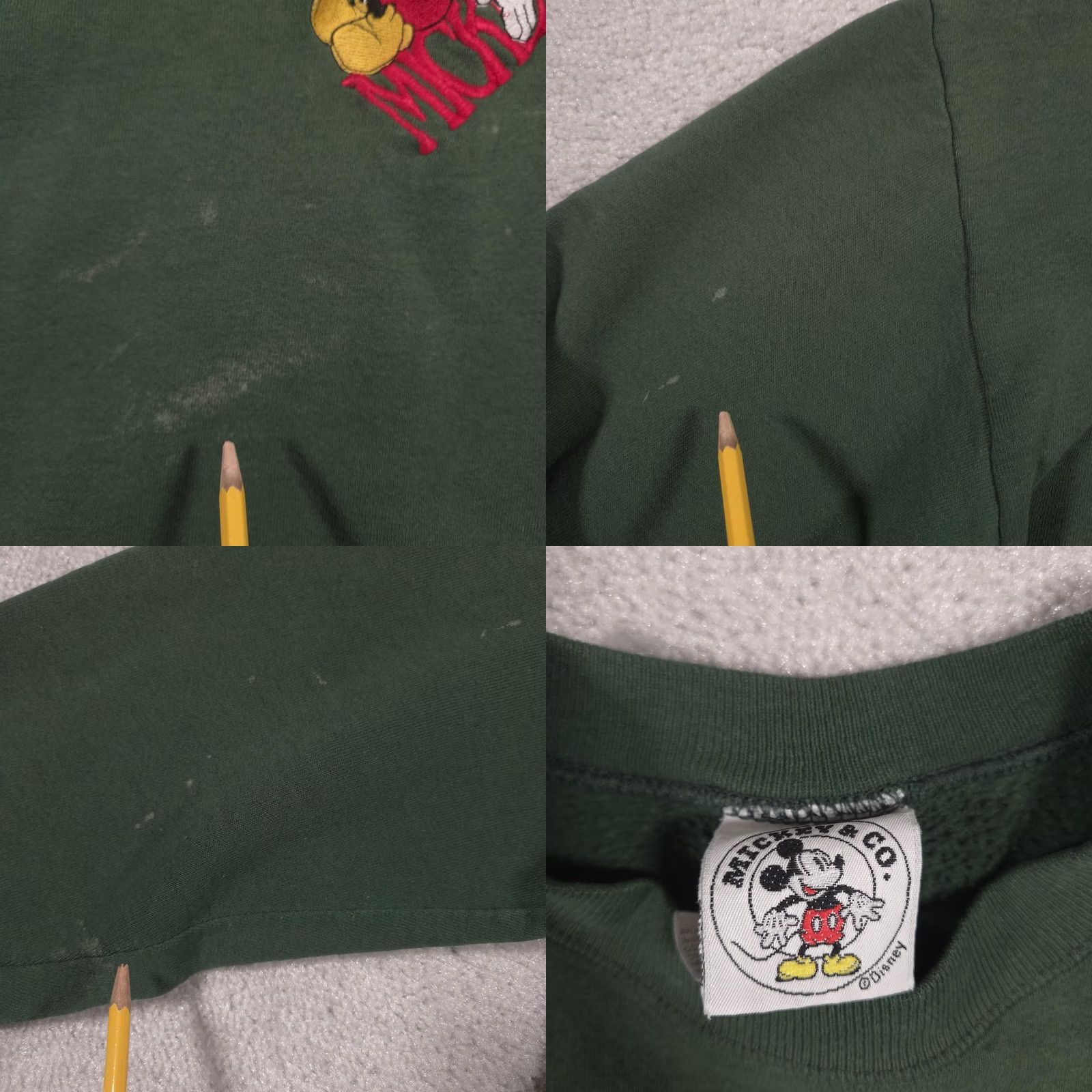 Mickey & Co. Vintage Mickey & Co Sweatshirt Womens M Green Crewneck Embroidered Disney Graphic Print Embroidered Mickey Mouse Size M / US 6-8 / IT 42-44 - 8 Thumbnail