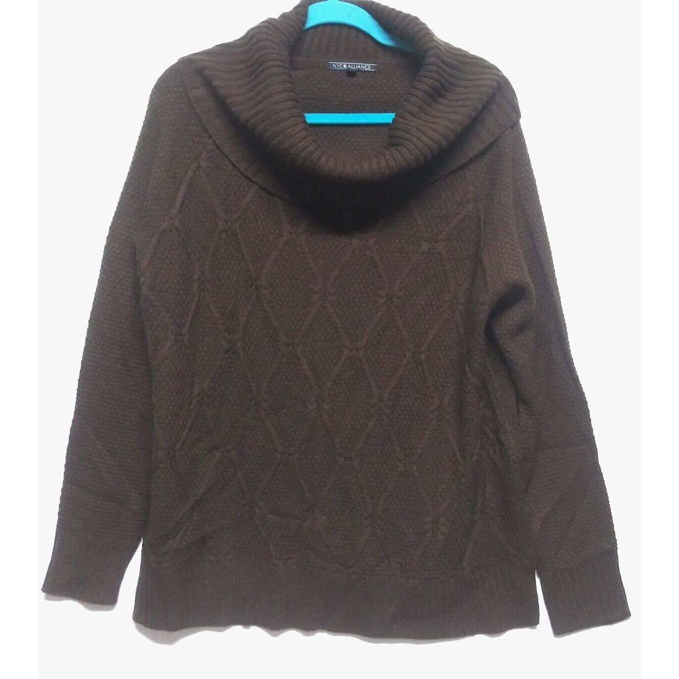 Designer NYC Alliance Sweater XXL brown cowl neck pullover Size XXL / US 16-18 / IT 52-54 - 2 Thumbnail