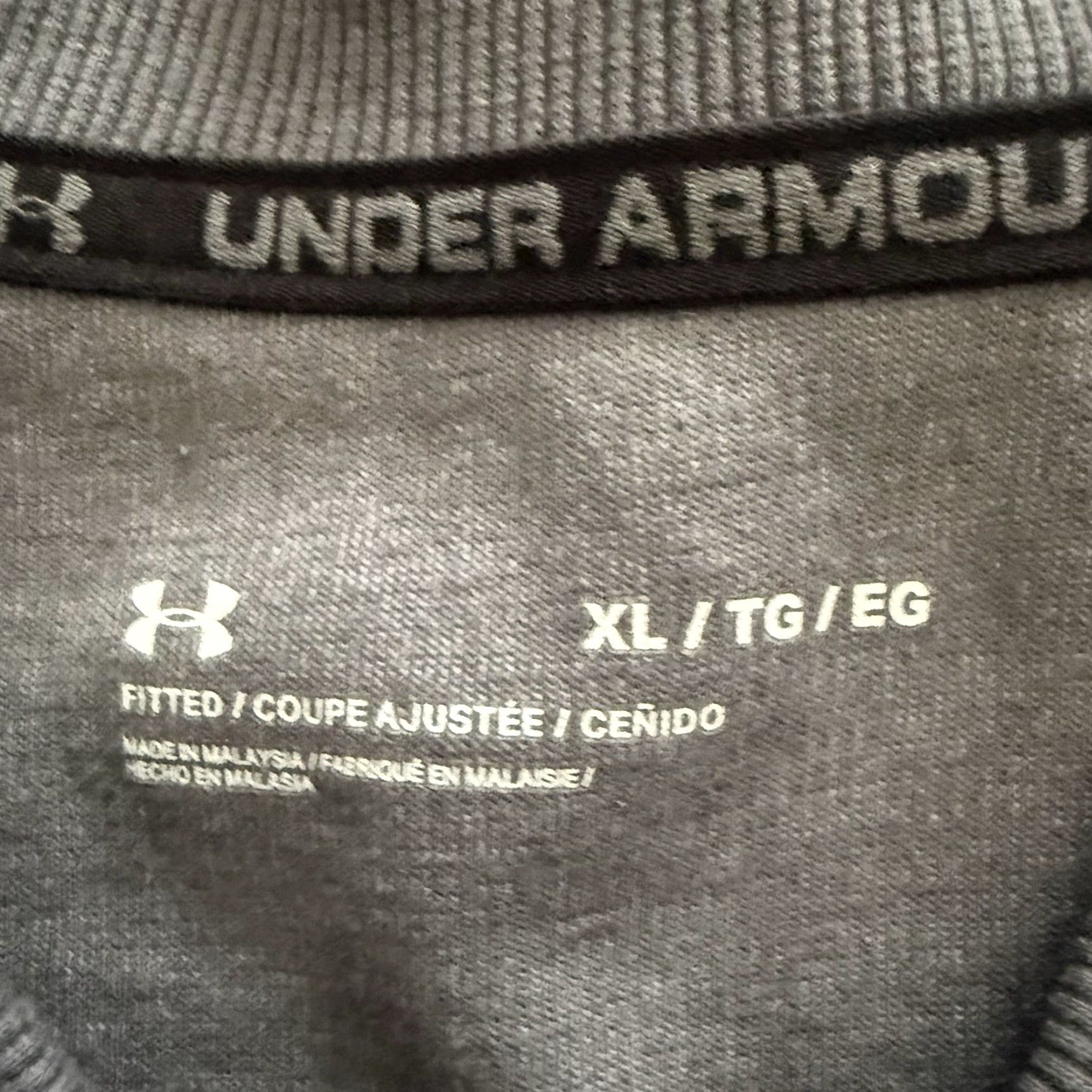 Under Armour Under Armour UA Double Knit Bomber Jacket Mens XL Gray Zip Full Zip Pockets Breathable Athletic Fit 1347272 Size US XL / EU 56 / 4 - 2 Thumbnail