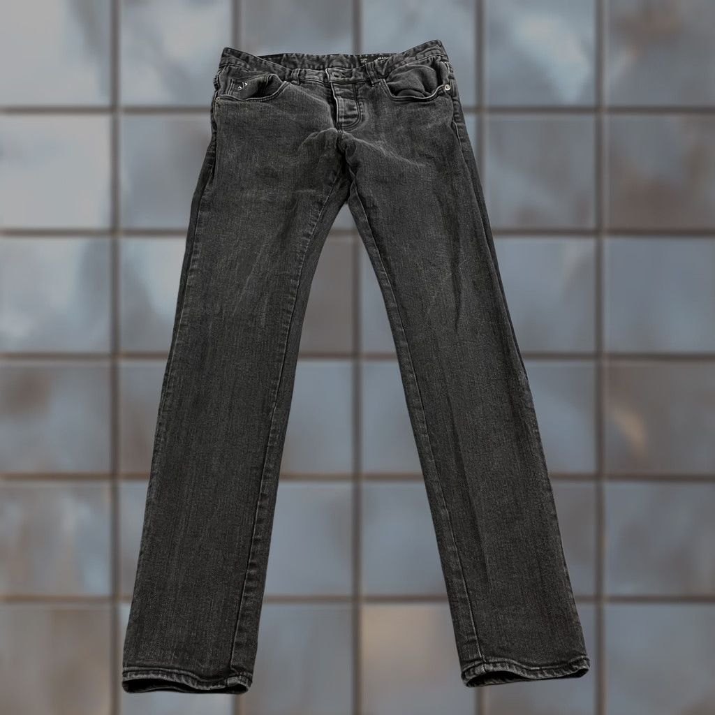 Armani Exchange Armani Exchange J10 Jeans Slim Skinny 30 Dark Wash Black Stretch Mens Denim 5-Pocket Design Zip Button Logo Size US 30 / EU 46 - 1 Thumbnail