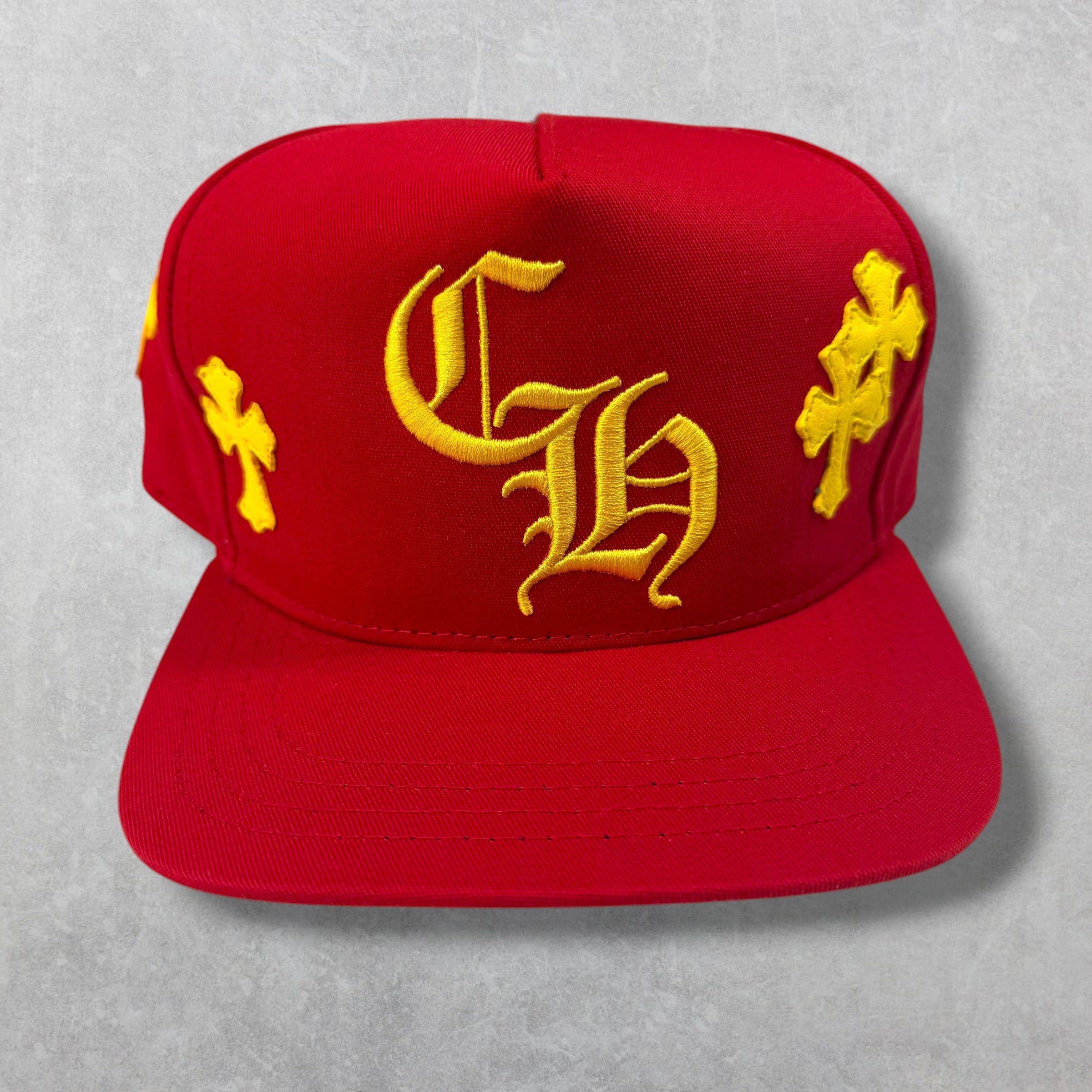 Chrome Hearts Chrome Hearts Red/Yellow Cross Patch Hat Size ONE SIZE - 1 Thumbnail