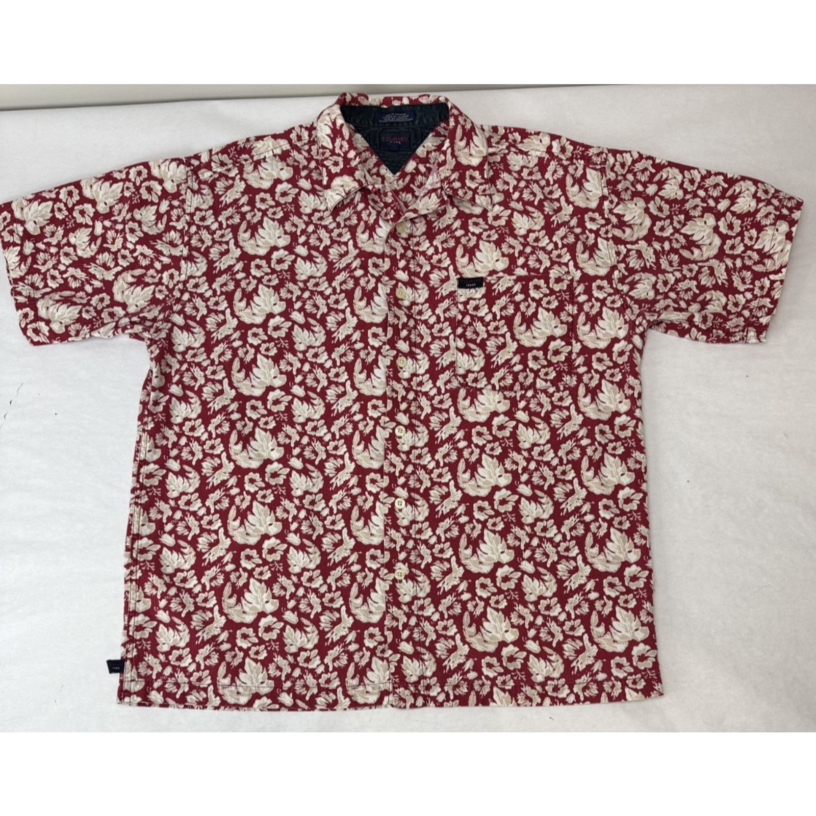 Tommy Hilfiger Y2K Vintage Tommy Hilfiger Hawaiian Shirt Button Floral XL Size US XL / EU 56 / 4 - 1 Thumbnail