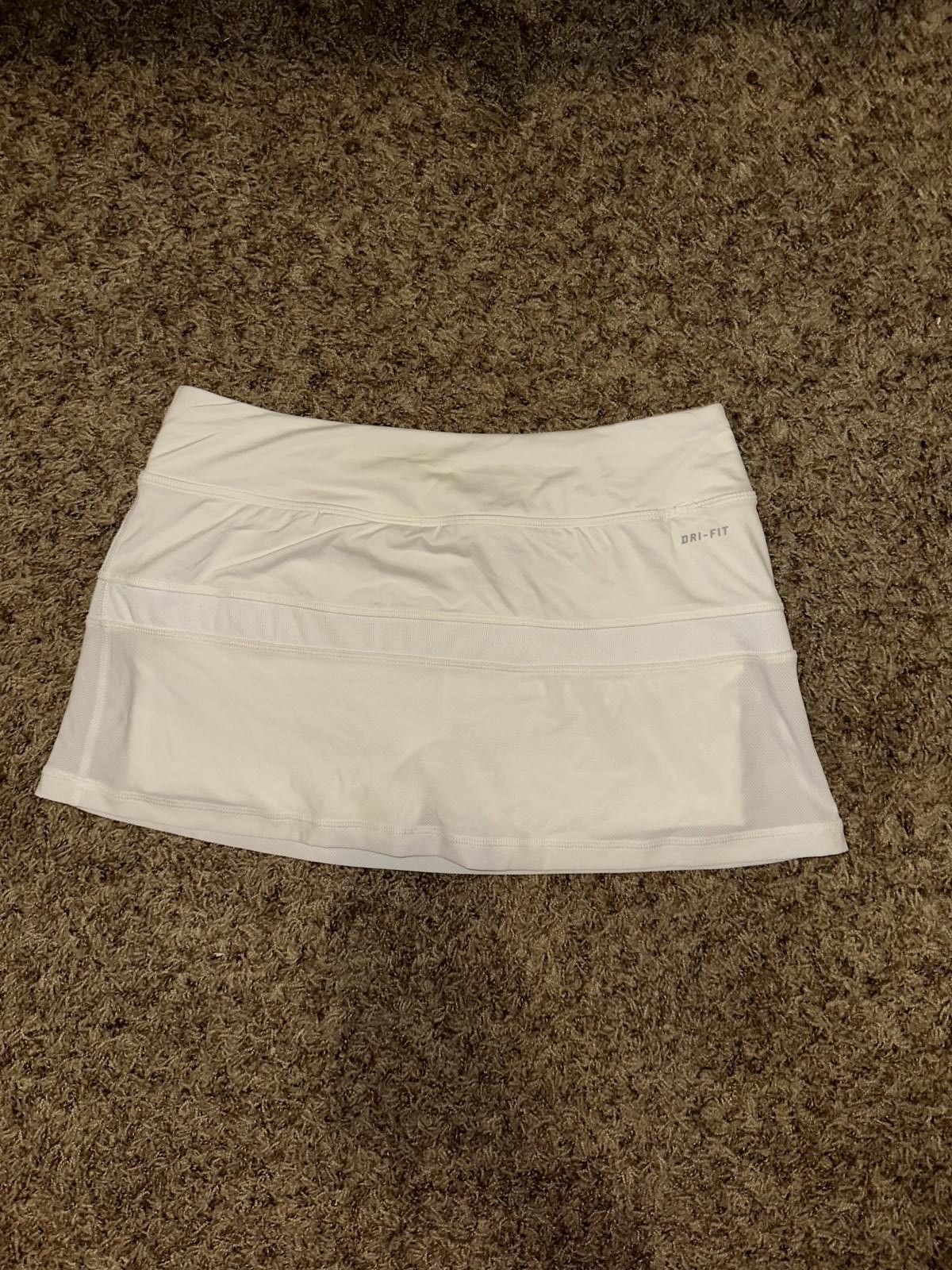 Nike Nike Court Women's Tennis Skort White Skirt W/ Compression Shorts Size 32" / US 10 / IT 46 - 6 Thumbnail