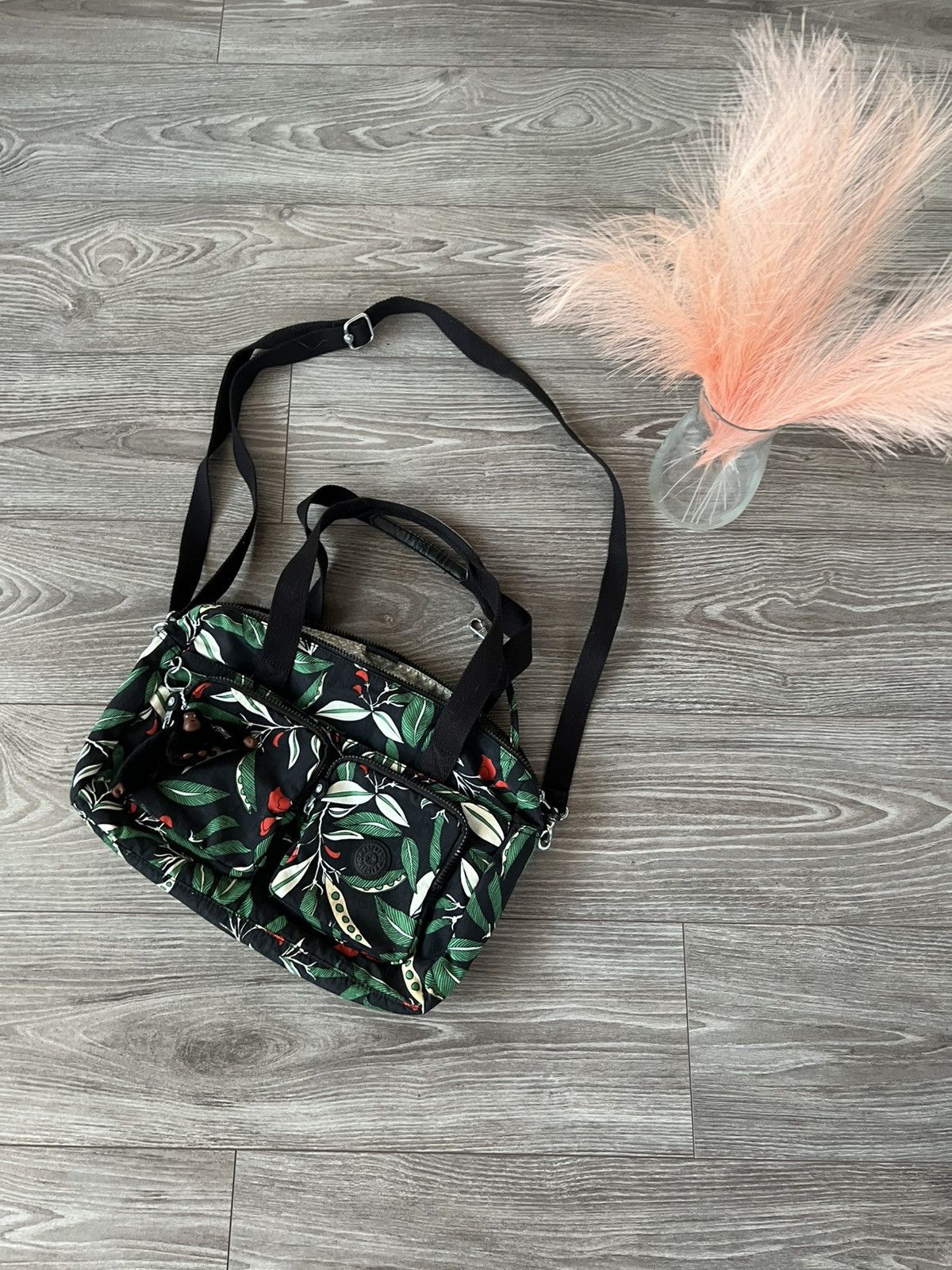 Designer ‼️Kipling with Monkey “Davina” Forest Motives Shoulders Bag‼️ Size ONE SIZE - 7 Thumbnail