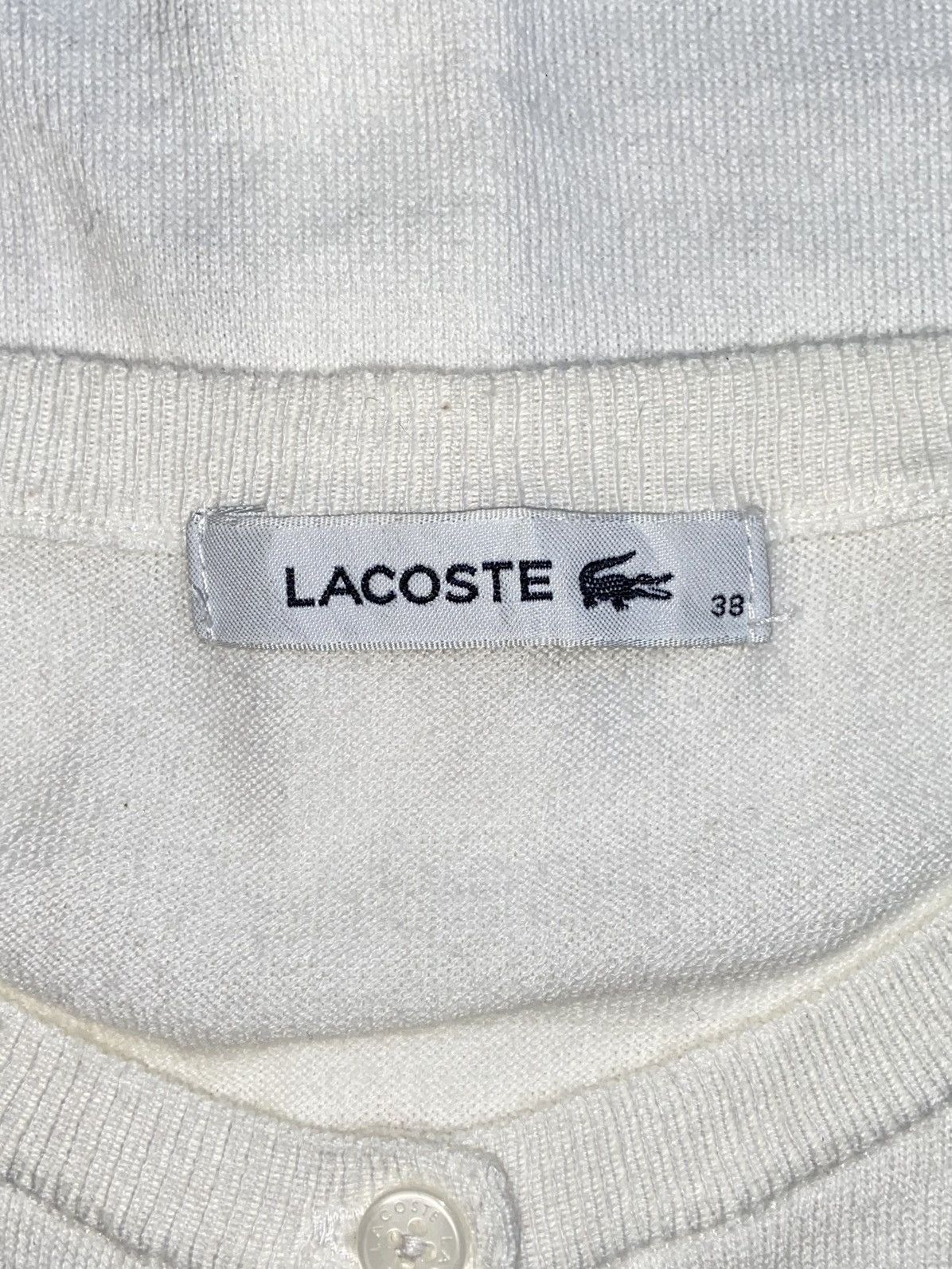 Lacoste LACOSTE White Cardigan Size US XS / EU 42 / 0 - 11 Thumbnail