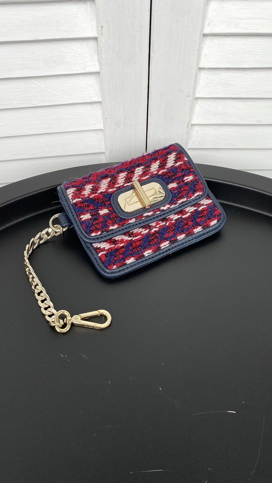 Tommy Hilfiger Tommy Hilfiger Chain Cardholder Knit Leather Mini Bag Size ONE SIZE - 1 Thumbnail