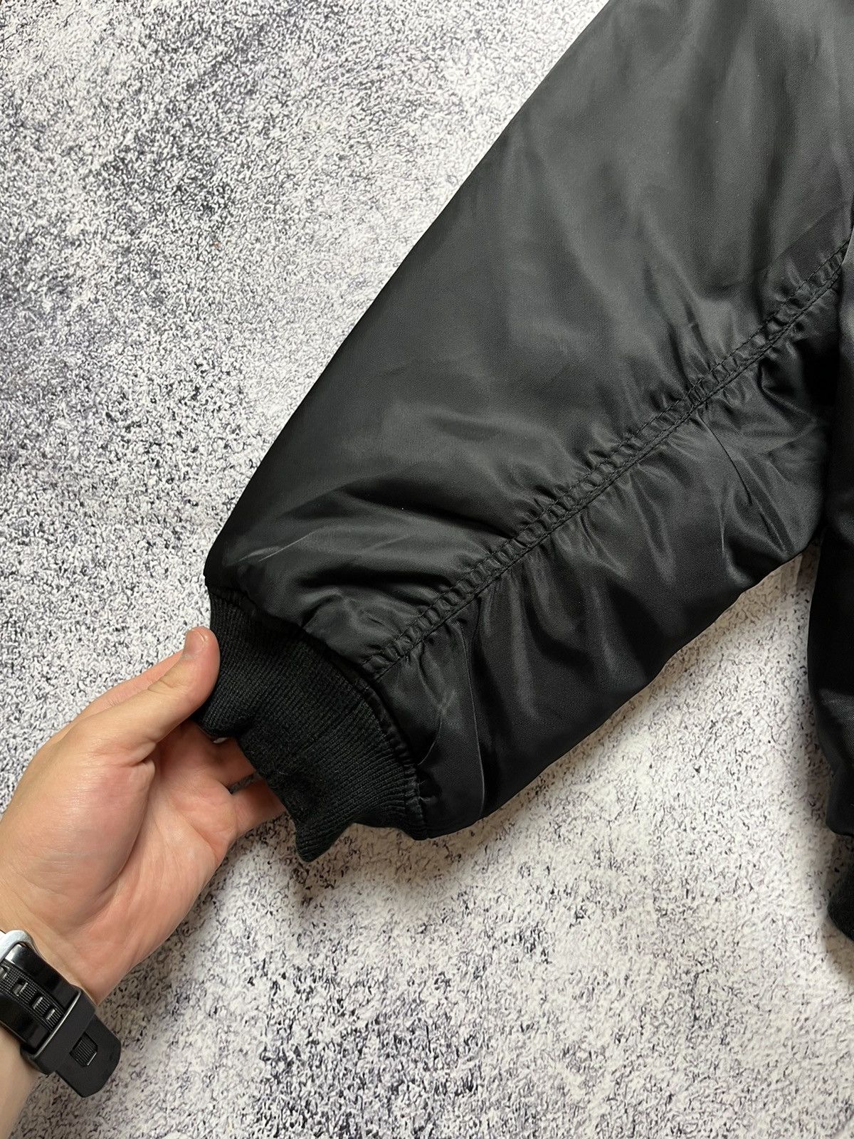 Vintage Vintage Black Reversible Bomber Jacket MA1 Size US XL / EU 56 / 4 - 7 Thumbnail
