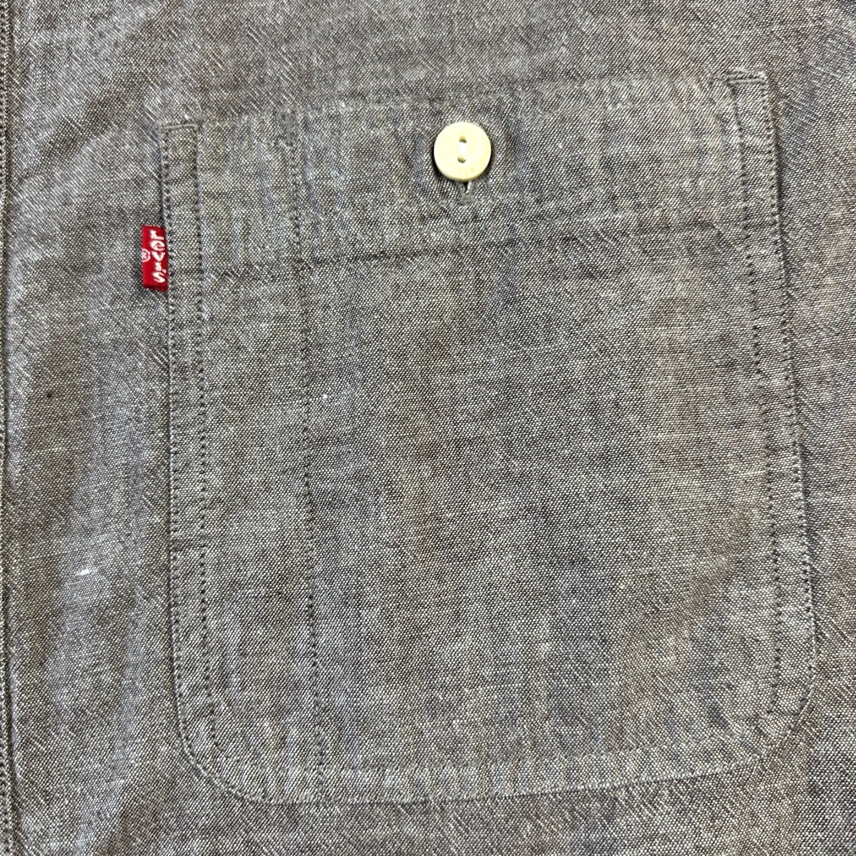 Levi's Levi's Shirt Mens 2XL Brown Button-Up Double Pocket Workshirt Cotton Denim Long Sleeve Casual Travel Mens Size US XXL / EU 58 / 5 - 4 Thumbnail