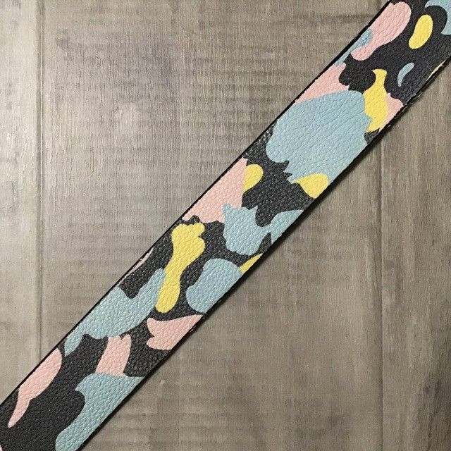 Bape BAPE New multi camo leather belt silver buckle Size 36 - 4 Thumbnail
