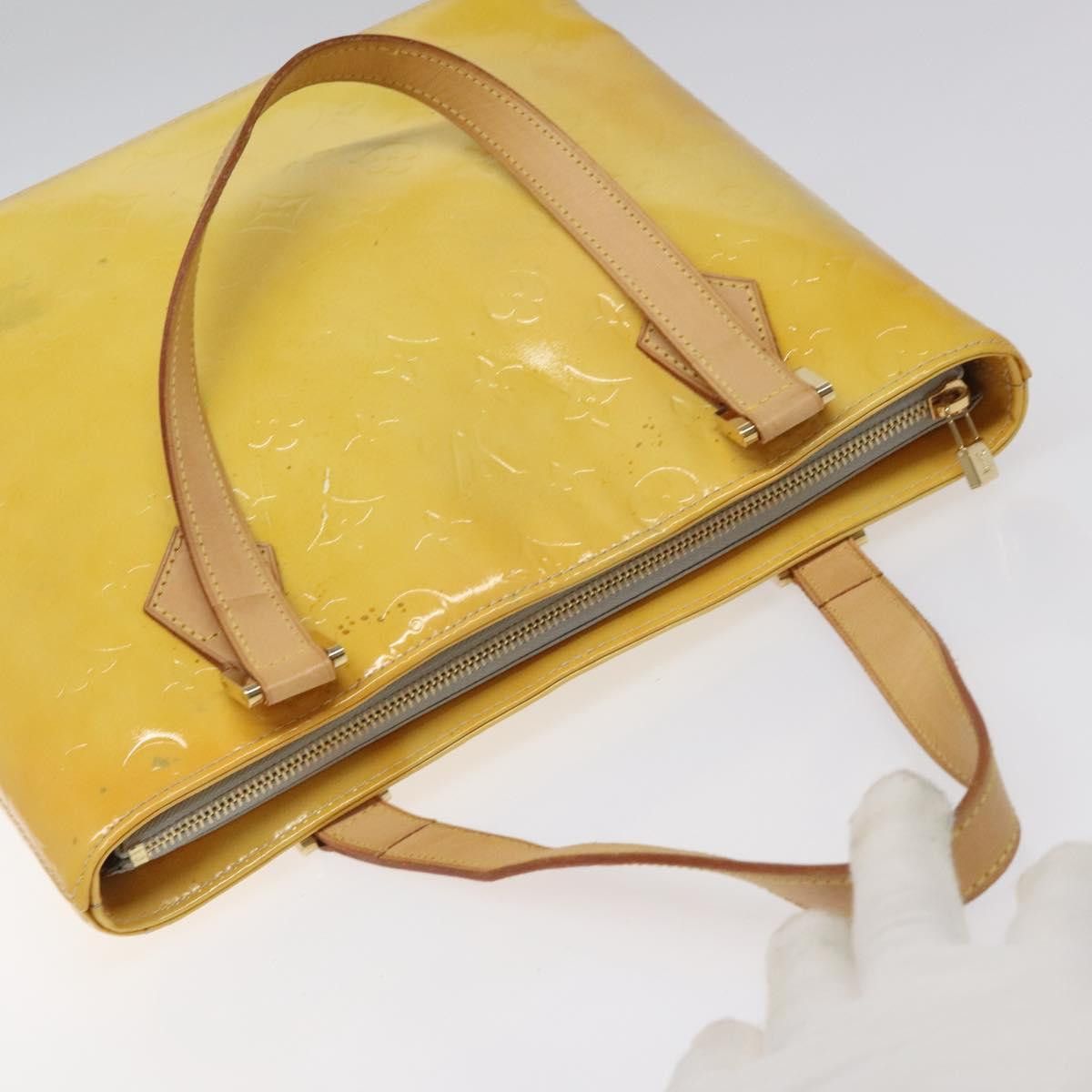 Louis Vuitton LOUIS VUITTON Monogram Vernis Houston Hand Bag Gris M91053 Size ONE SIZE - 6 Thumbnail