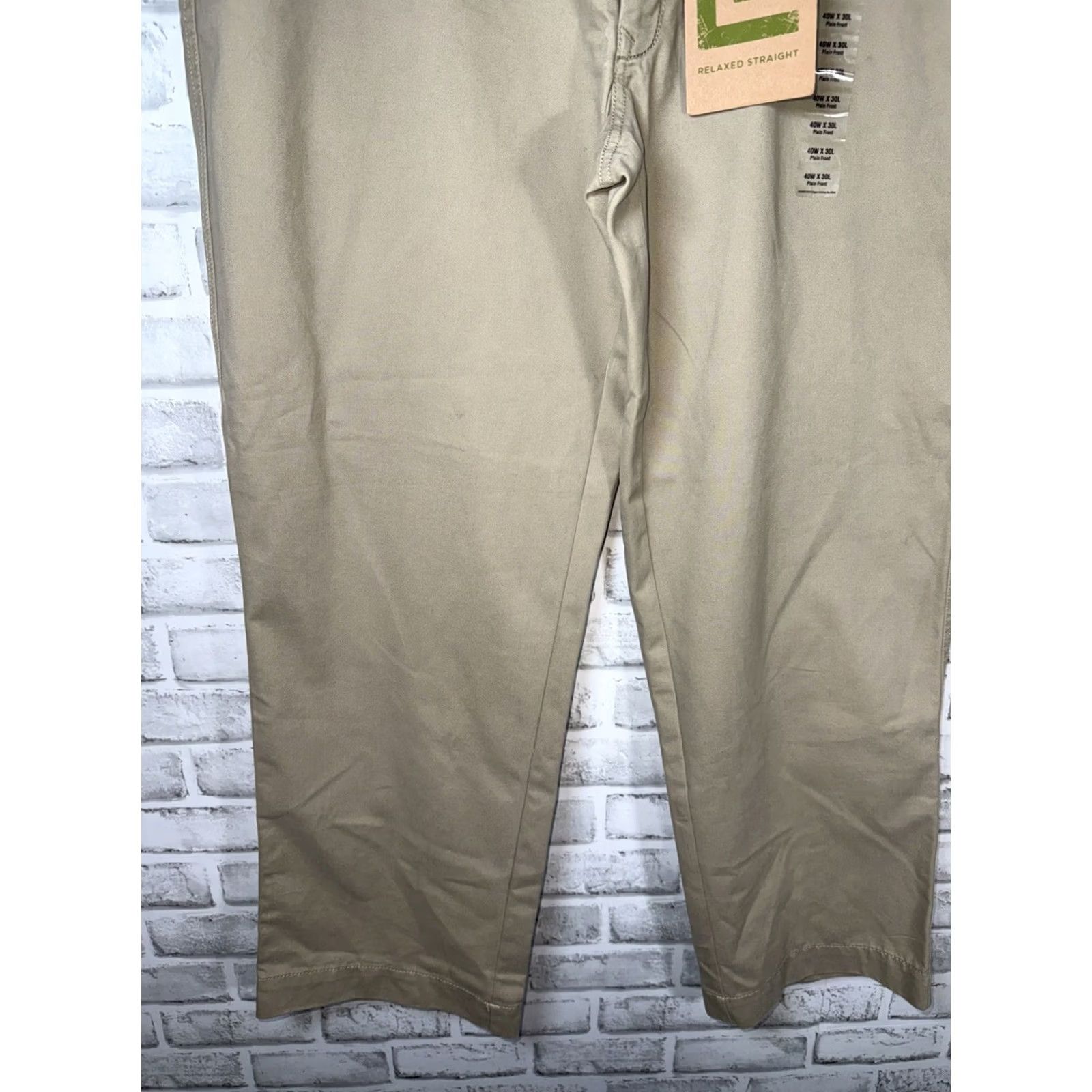 Haggar Life Haggar Chino Pants Striped Beige 40x30 NWT Slim Straight Men's Trousers Size US 40 / EU 56 - 4 Thumbnail