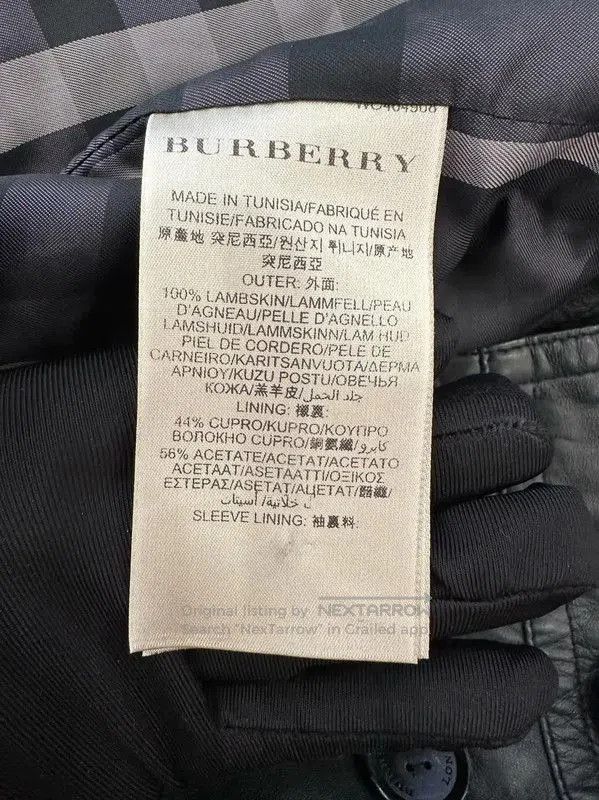 Burberry Burberry Men's Black Leather Coat Size L. Size US L / EU 52-54 / 3 - 7 Thumbnail