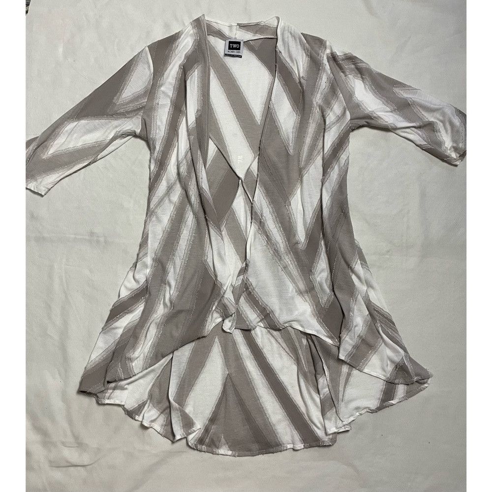 Other Ronen Chen Open Front Striped Cardigan Made in Israel Size Size S / US 4 / IT 40 - 5 Thumbnail