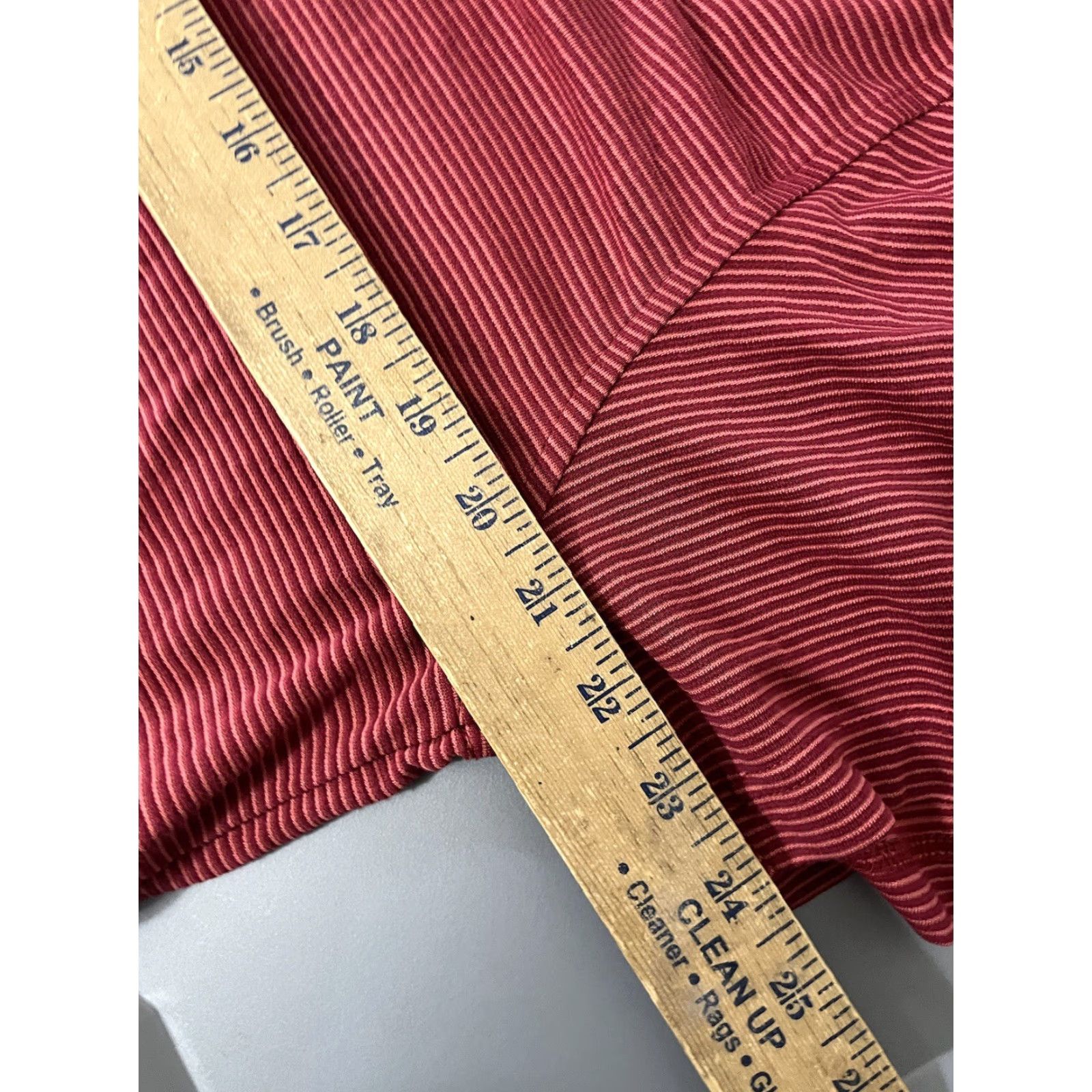 Van Heusen VAN HEUSEN Polo Shirt Red Striped Short Sleeve Men L Size US L / EU 52-54 / 3 - 5 Thumbnail