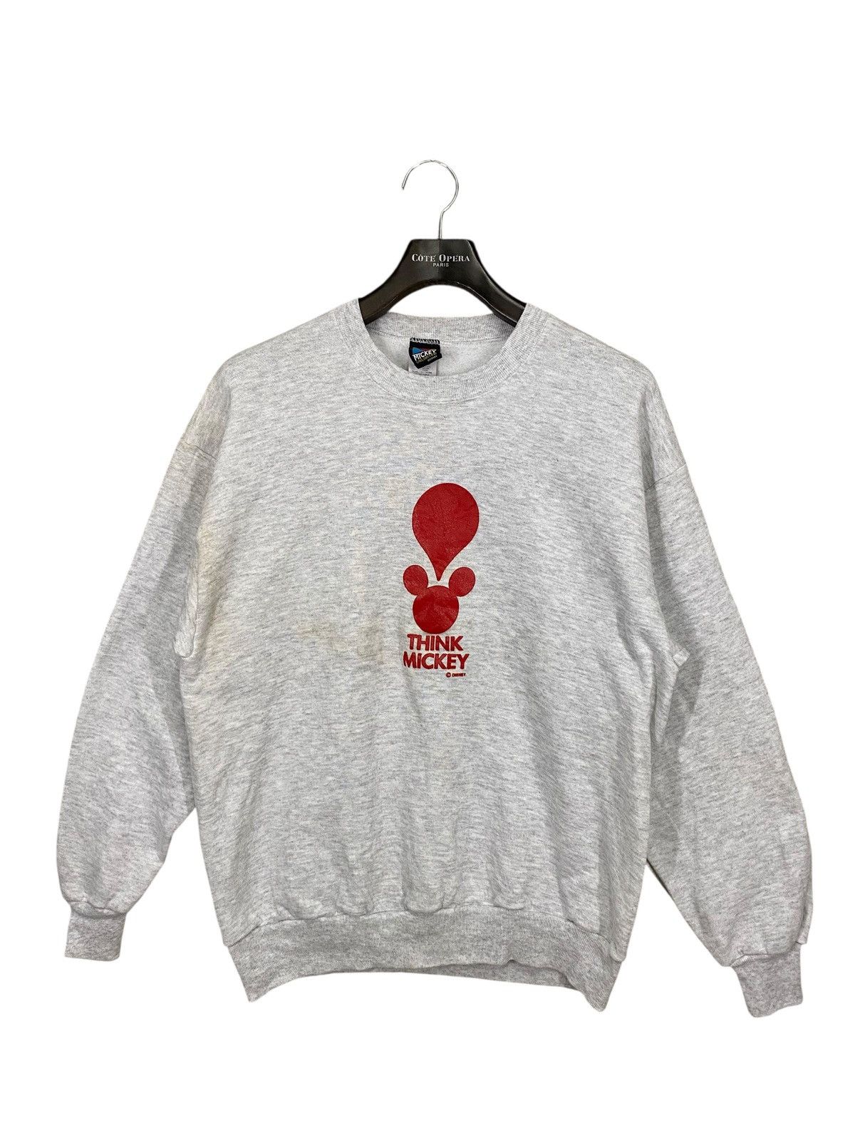 Mickey Mouse Vintage 80s think mickey by disney sweatshirt crewneck Size US L / EU 52-54 / 3 - 1 Thumbnail