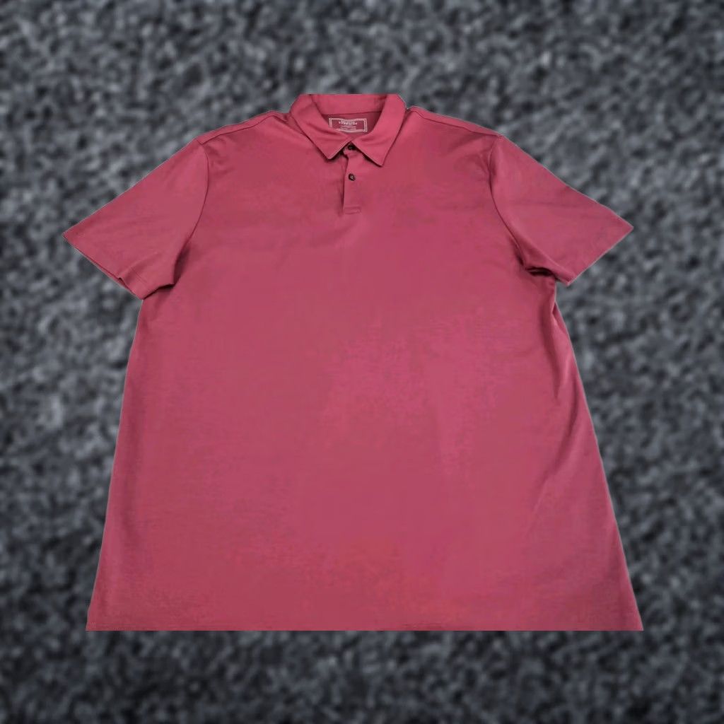 Charles Tyrwhitt Charles Tyrwhitt Mens Polo Shirt XL Mauve Short Sleeve Button-Down Collar Solid Cotton Size US XL / EU 56 / 4 - 1 Thumbnail