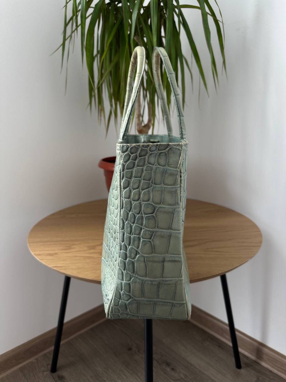 Furla Vintage Furla Faded Crocodile Embossed Leather Tote Bag Mint Size ONE SIZE - 8 Thumbnail