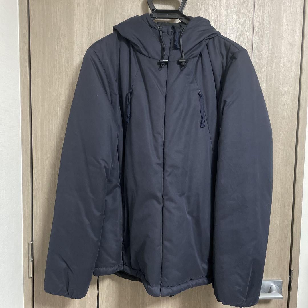 image of Number N Ine Hooded Thinsulate Puffer Jacket in Navy, Men's (Size Medium)