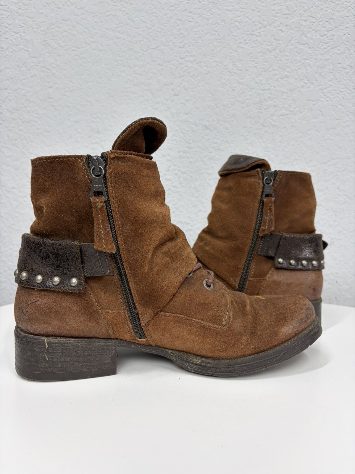 If Six Was Nine Vintage Italian AS 98 Rick Owens Style Leather Biker Boots Size US 6.5 / EU 39-40 - 10 Thumbnail