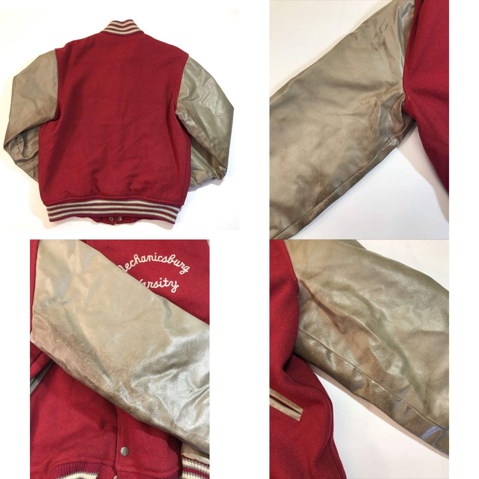 Vintage VINTAGE Naugalite Varsity Jacket Wool Letterman 42 XL Red Blue – Classic College preppy athletic jacket Mens Size US XS / EU 42 / 0 - 8 Thumbnail