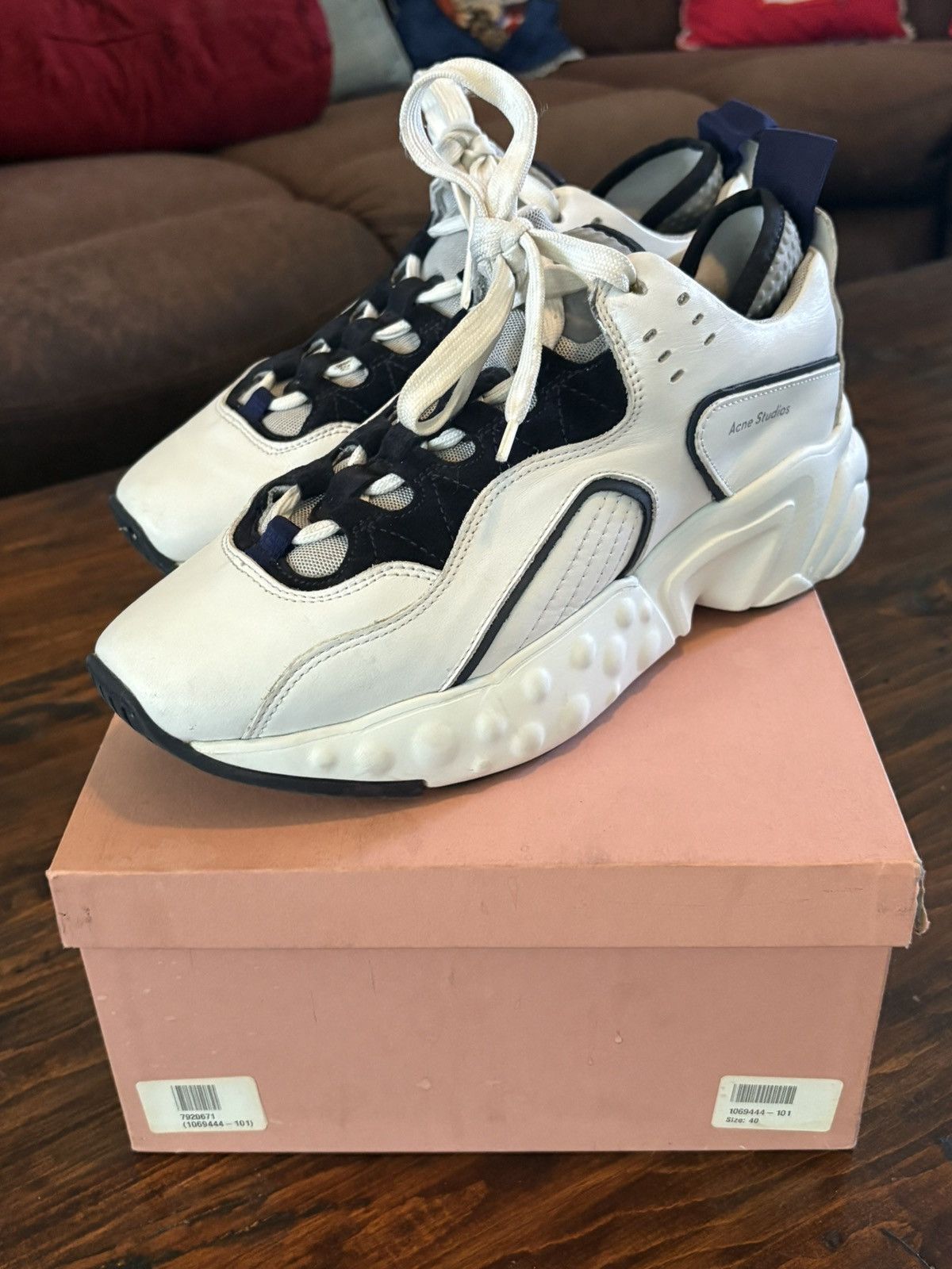 Acne Studios Acne Studios Manhattan Leather & Suede Chunky Sneakers Size US 8.5 / IT 38.5 - 1 Thumbnail