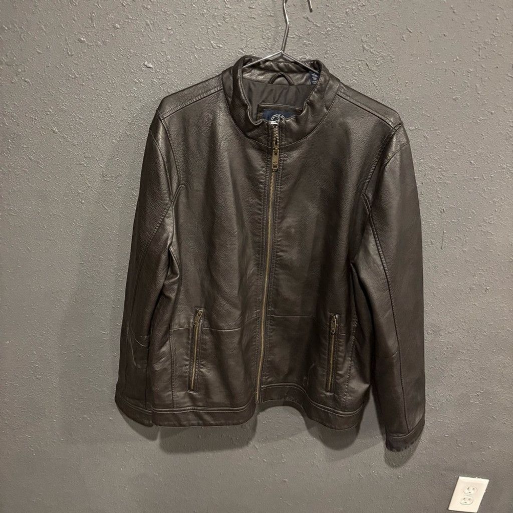Dockers Men's Dockers Leather Jacket Size US XL / EU 56 / 4 - 1 Thumbnail