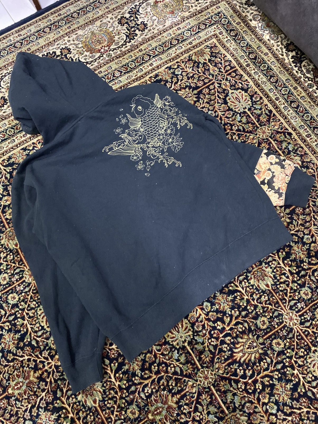 Japanese Brand Seku By Studio Hiro Japanese Classic Koi Zipper Hoodie Size US L / EU 52-54 / 3 - 3 Thumbnail