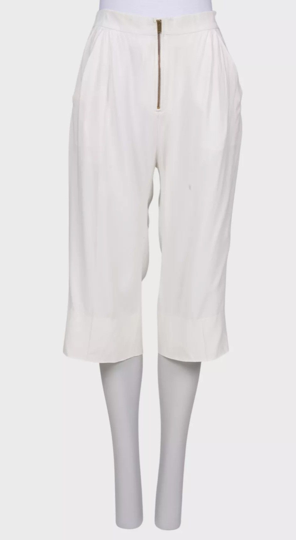 Celine Celine Fluid Viscose Acetate Bermuda Culottes Size 26" / US 2 / IT 38 - 1 Thumbnail